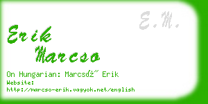 erik marcso business card